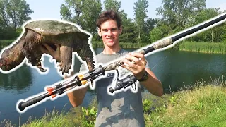 Blowgun Fishing for Giant Snapping Turtles! {Catch and Cook}