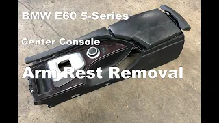 BMW E60 Center Console Arm Rest Removal