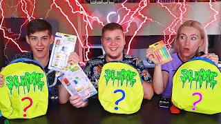 ТАЙНЫЕ РЮКЗАКИ СЛАЙМ ЧЕЛЛЕНДЖ 🎒 BACK TO SCHOOL SLIME CHALLENGE // Лизун из Случайных Ингредиентов