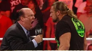 Paul Heyman accepts Triple H's SummerSlam challenge: Raw, July 23, 2012