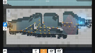 Bridge Constructor Portal - Level 18 Solved Efficiently