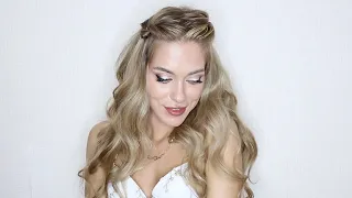 КРАСИВАЯ ОБЪЕМНАЯ ПРИЧЕСКА НА РАСПУЩЕННЫЕ ВОЛОСЫ | BRAIDED HALF UP HALF DOWN HAIRSTYLE