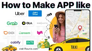 how to make app like UBER OLA BLABLACAR | how to make taxi booking app without coding #raunix