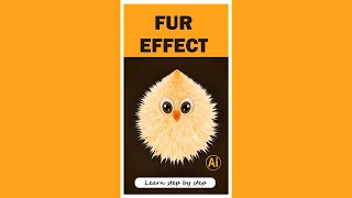 How to make illustrator 3d Fur effect tutorial? #short