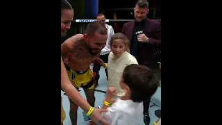 Marlon Vera embraces his family after #UFCVegas53 win 💖