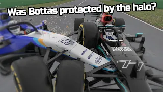 Bottas and Russell 3D Crash Animation - F1 Emilia Romagna Grand Prix 2021