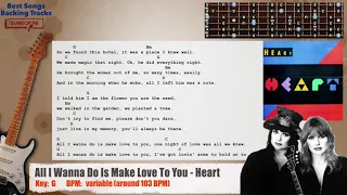 🎸 All I Wanna Do Is Make Love To You - Heart Guitar Backing Track with chords and lyrics