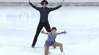 長岡柚奈 / 森口澄士 Free Skating(Senior Pairs) チャレカ2024 Yuna Nagaoka / Sumitada Moriguchi