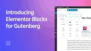 Introducing Elementor Blocks for Gutenberg