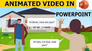 How I Create Animated Video Simple in PowerPoint - Make Animated Conversation