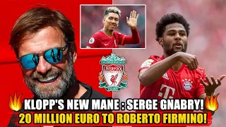 Great Plan! Jürgen Kloop's New Mane: SERGE GNABRY! 20 Million Euro To Roberto Firmino! Separation...