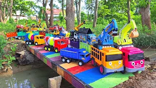 Wow Truk Tronton Panjang Penuh Mainan Truk Molen, Excavator, Bulldozer, Slender, Mobil Pemadam