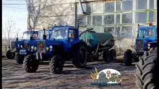 Мтз 1025 заводит с буксира Мтз 82|Подготовка к посеву|Вставим спарку на К701/ Moldova