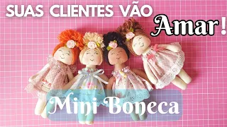 👧 Mini Boneca de Pano! MOLDES GRÁTIS! #doll #bonecadepanopassoapasso #artesanato #passoapasso