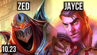 ZED vs JAYCE (MID) | 14/0/3, Legendary, 6 solo kills, 500+ games | KR Master | v10.23