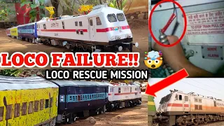 Indian Railways Loco failure | Rescue by WAP-7 | Playing with Miniature trains