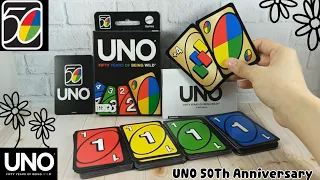 Unboxing Official UNO 50Th Anniversary Card Game 2021 Edition | ASMR