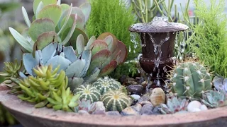 Succulent Fountain Arrangement - Triple Urn Challenge November
