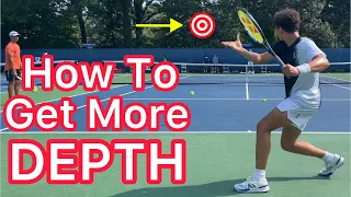 Aim Higher To Hit Deeper In The Court (Tennis Strategy Explained)