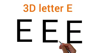 3D Drawing | 3D Drawing Letter E | 3D Art