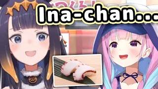 Aqua Thinks Of Ina While Eating "Octopus Sushi"【ENG Sub/Hololive】