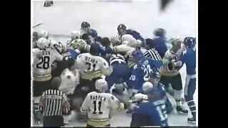 Nordiques-Bruins Bench-Clearing Brawl - Feb.26,1987