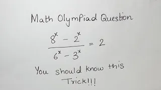 Math Olympiad Question | You should know this trick!! Equation Solving