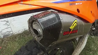 2022 KTM 500 Graves slip on Exhaust sound clip. PURE EAR CANDY!!!#shorts#500#ktm