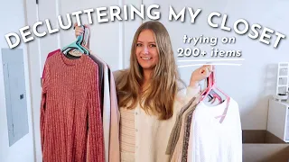 MASSIVE CLOSET DECLUTTER | getting rid of HALF my clothes (200+ items)