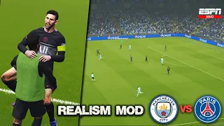 PES 2021 Realism Mod still The Most Football REALISTIC ⚽️ Man City vs PSG - Champions League Mod