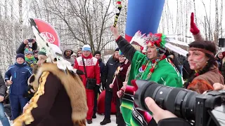 Индейцы на фестивале "Лысогорские санки"