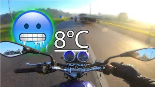 O FRIO CHEGOU 🥶!! motovlog com suzuki yes 125