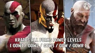 Kratos All Forms Power Levels - God Of War 1 / GOW2 / GOW3 / GOW / GOWR