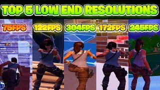 TOP 5 BEST STRETCHED RESOLUTIONS In Fortnite Season 4 For Low End PC - 🔨 BOOST FPS & REDUCE DELAY🔨