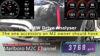 BMW M2 Competition: M Performance Drive Analyser OBD stick and App demonstration #M2C #F87