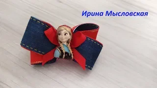 Модный, стильный бантик за 5 минут канзаши мк/ Arco de moda en 5 minutos kanzashi