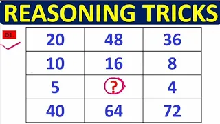 Reasoning Tricks In Hindi//#missingnumber// SSC CGL Reasoning// Missing Number Reasoning Tricks