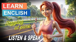 Jogging at park,  Improve Your English,  Easy English Practice,  Speaking Skills