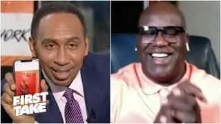 Stephen A. laughs off Shaq's 'proof' that he has a 6-pack | First Take