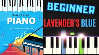 Lavender's Blue I Beginner Piano Tutorial Easy Sheet Music with Letters for Absolute Beginners SLOW
