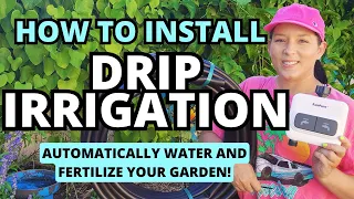 Quick & Easy DIY Drip Irrigation For The Home Backyard Garden #garden #dripirrigation #gardeningtips