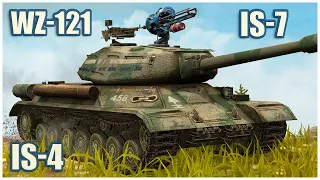WZ-121, IS-7 & IS-4 • WoT Blitz Gameplay