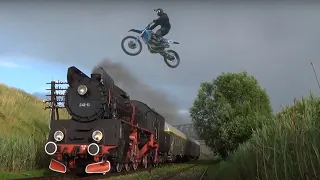 Dirt Bike Train Jump