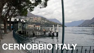 CERNOBBIO ITALY WALKING  TOUR  FEBRUARY 2024 /LAKE COMO  IN 4K