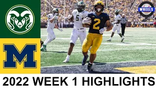 #8 Michigan v Colorado State Highlights | College Football Week 1 | 2022 College Football Highlights