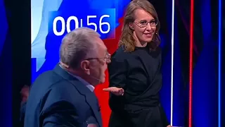 Жириновский нецензурно оскорбил Собчак на дебатах у Соловьева