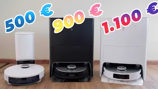 Saugroboter im Vergleich: 500 € vs 900 € vs 1.100 €!