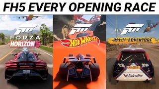 Forza Horizon 5 All Intros, Every Initial Drive & Opening Race in FH5, Hot Wheels, Rally Adventure