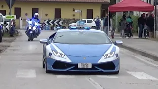 Lamborghini Huracán + Yamaha FJR1300 Polizia di Stato in sirena - Italian State Police Lamborghini