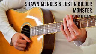 Shawn Mendes & Justin Bieber - Monster EASY Guitar Tutorial With Chords / Lyrics